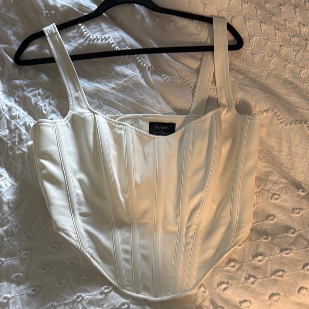 Bardot Women's Cream Corset Top
